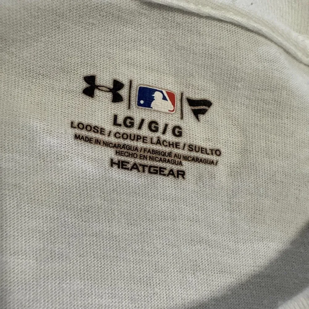New York Yankees Shirt Under Armour MLB HeatGear Men's White Large